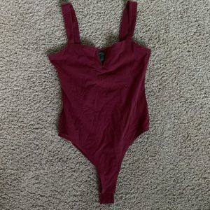 maroon bodysuit